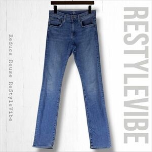 7 FOR ALL MANKIND Women’s Size 28 Denim Jeans Paxtyn Style High Rise Fit Stretch